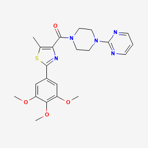 [5-Methyl-2-(3,4,5-trimethoxyphenyl)-1,3-thiazol-4-yl][4-(pyrimidin-2-yl)piperazin-1-yl]methanone