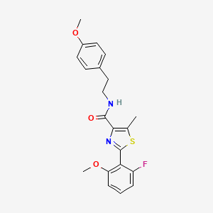 2-(2-fluoro-6-methoxyphenyl)-N-[2-(4-methoxyphenyl)ethyl]-5-methyl-1,3-thiazole-4-carboxamide