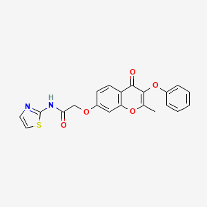 2-[(2-methyl-4-oxo-3-phenoxy-4H-chromen-7-yl)oxy]-N-(1,3-thiazol-2-yl)acetamide