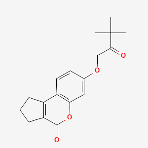 7-(3,3-Dimethyl-2-oxobutoxy)-2,3-dihydrocyclopenta(C)chromen-4(1H)-one