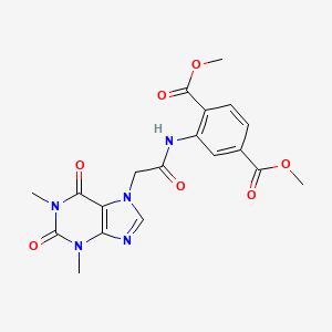 dimethyl 2-{[(1,3-dimethyl-2,6-dioxo-1,2,3,6-tetrahydro-7H-purin-7-yl)acetyl]amino}benzene-1,4-dicarboxylate