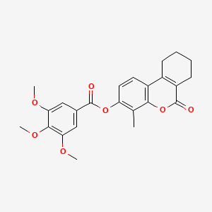 4-methyl-6-oxo-7,8,9,10-tetrahydro-6H-benzo[c]chromen-3-yl 3,4,5-trimethoxybenzoate