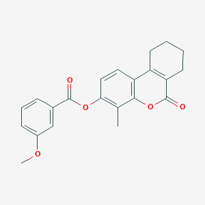 4-methyl-6-oxo-7,8,9,10-tetrahydro-6H-benzo[c]chromen-3-yl 3-methoxybenzoate