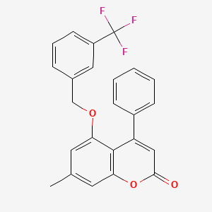 7-methyl-4-phenyl-5-{[3-(trifluoromethyl)benzyl]oxy}-2H-chromen-2-one