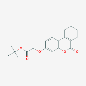 molecular formula C20H24O5 B11156952 tert-butyl [(4-methyl-6-oxo-7,8,9,10-tetrahydro-6H-benzo[c]chromen-3-yl)oxy]acetate 