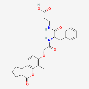 N-{[(6-methyl-4-oxo-1,2,3,4-tetrahydrocyclopenta[c]chromen-7-yl)oxy]acetyl}-L-phenylalanyl-beta-alanine