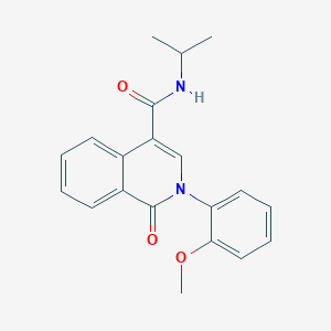 molecular formula C20H20N2O3 B11156964 N~4~-isopropyl-2-(2-methoxyphenyl)-1-oxo-1,2-dihydro-4-isoquinolinecarboxamide 