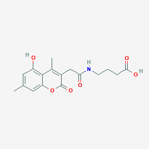 4-{[(5-hydroxy-4,7-dimethyl-2-oxo-2H-chromen-3-yl)acetyl]amino}butanoic acid