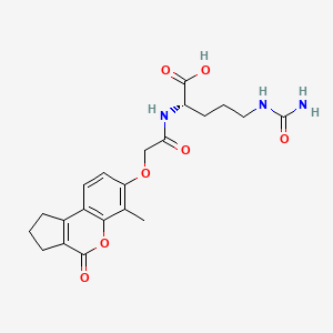 N~5~-carbamoyl-N~2~-{[(6-methyl-4-oxo-1,2,3,4-tetrahydrocyclopenta[c]chromen-7-yl)oxy]acetyl}-L-ornithine