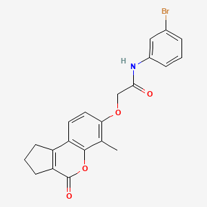 N-(3-bromophenyl)-2-[(6-methyl-4-oxo-1,2,3,4-tetrahydrocyclopenta[c]chromen-7-yl)oxy]acetamide