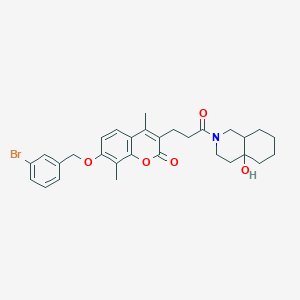 7-[(3-bromobenzyl)oxy]-3-[3-(4a-hydroxyoctahydroisoquinolin-2(1H)-yl)-3-oxopropyl]-4,8-dimethyl-2H-chromen-2-one