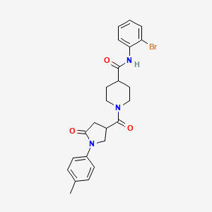 N-(2-bromophenyl)-1-{[1-(4-methylphenyl)-5-oxopyrrolidin-3-yl]carbonyl}piperidine-4-carboxamide