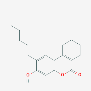 molecular formula C19H24O3 B11157037 2-Hexyl-3-hydroxy-7,8,9,10-tetrahydro-6H-benzo(C)chromen-6-one 