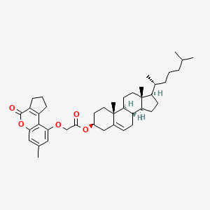 (3beta)-Cholest-5-en-3-yl [(7-methyl-4-oxo-1,2,3,4-tetrahydrocyclopenta[c]chromen-9-yl)oxy]acetate