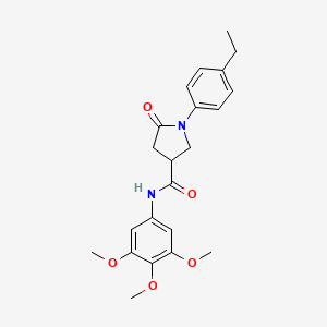 1-(4-ethylphenyl)-5-oxo-N-(3,4,5-trimethoxyphenyl)pyrrolidine-3-carboxamide