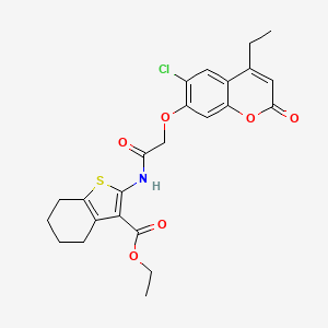 ethyl 2-({[(6-chloro-4-ethyl-2-oxo-2H-chromen-7-yl)oxy]acetyl}amino)-4,5,6,7-tetrahydro-1-benzothiophene-3-carboxylate