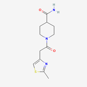 1-[(2-Methyl-1,3-thiazol-4-yl)acetyl]piperidine-4-carboxamide