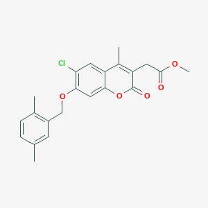 methyl {6-chloro-7-[(2,5-dimethylbenzyl)oxy]-4-methyl-2-oxo-2H-chromen-3-yl}acetate