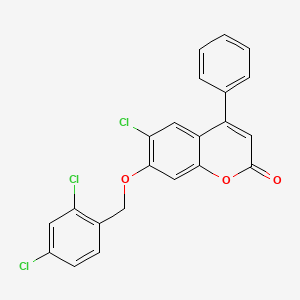 6-chloro-7-[(2,4-dichlorobenzyl)oxy]-4-phenyl-2H-chromen-2-one