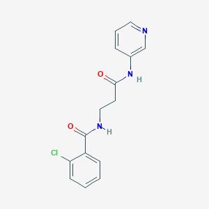 2-chloro-N-[3-oxo-3-(pyridin-3-ylamino)propyl]benzamide