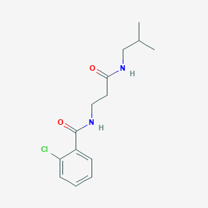 2-chloro-N-{3-[(2-methylpropyl)amino]-3-oxopropyl}benzamide