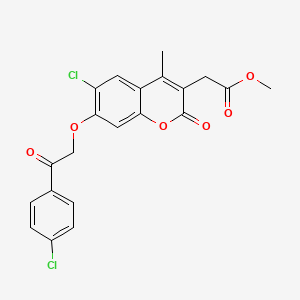 methyl {6-chloro-7-[2-(4-chlorophenyl)-2-oxoethoxy]-4-methyl-2-oxo-2H-chromen-3-yl}acetate