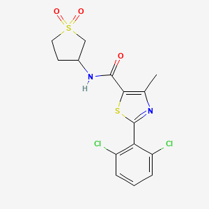 2-(2,6-dichlorophenyl)-N-(1,1-dioxidotetrahydrothiophen-3-yl)-4-methyl-1,3-thiazole-5-carboxamide