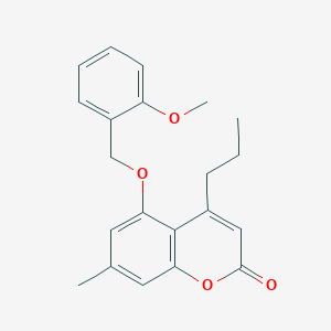 5-[(2-methoxybenzyl)oxy]-7-methyl-4-propyl-2H-chromen-2-one