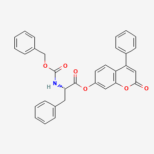 molecular formula C32H25NO6 B11157155 2-oxo-4-phenyl-2H-chromen-7-yl (2S)-2-{[(benzyloxy)carbonyl]amino}-3-phenylpropanoate 