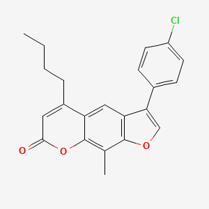 molecular formula C22H19ClO3 B11157188 5-butyl-3-(4-chlorophenyl)-9-methyl-7H-furo[3,2-g]chromen-7-one 