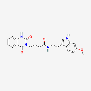 4-(2,4-dioxo-1,4-dihydroquinazolin-3(2H)-yl)-N-[2-(6-methoxy-1H-indol-3-yl)ethyl]butanamide