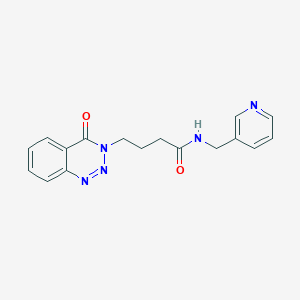 molecular formula C17H17N5O2 B11157205 4-[4-oxo-1,2,3-benzotriazin-3(4H)-yl]-N~1~-(3-pyridylmethyl)butanamide 