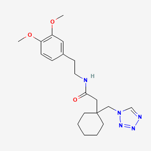 N-[2-(3,4-dimethoxyphenyl)ethyl]-2-[1-(1H-tetrazol-1-ylmethyl)cyclohexyl]acetamide