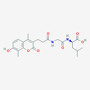 N-[3-(7-hydroxy-4,8-dimethyl-2-oxo-2H-chromen-3-yl)propanoyl]glycyl-D-leucine