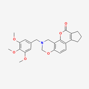 3-(3,4,5-trimethoxybenzyl)-3,4,8,9-tetrahydro-2H-cyclopenta[3,4]chromeno[8,7-e][1,3]oxazin-6(7H)-one