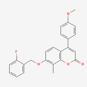 7-[(2-fluorobenzyl)oxy]-4-(4-methoxyphenyl)-8-methyl-2H-chromen-2-one