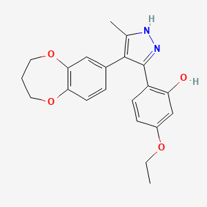 2-[4-(3,4-dihydro-2H-1,5-benzodioxepin-7-yl)-5-methyl-1H-pyrazol-3-yl]-5-ethoxyphenol