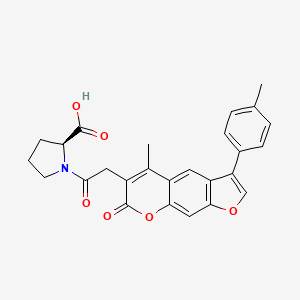 1-{[5-methyl-3-(4-methylphenyl)-7-oxo-7H-furo[3,2-g]chromen-6-yl]acetyl}-L-proline