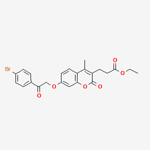 ethyl 3-{7-[2-(4-bromophenyl)-2-oxoethoxy]-4-methyl-2-oxo-2H-chromen-3-yl}propanoate