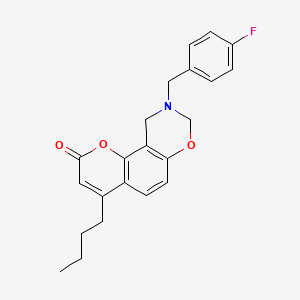 4-butyl-9-(4-fluorobenzyl)-9,10-dihydro-2H,8H-chromeno[8,7-e][1,3]oxazin-2-one