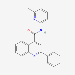 molecular formula C22H17N3O B11157336 N-(6-methylpyridin-2-yl)-2-phenylquinoline-4-carboxamide 