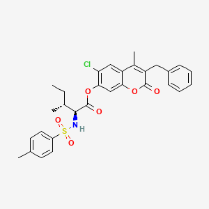 molecular formula C30H30ClNO6S B11157350 (3-benzyl-6-chloro-4-methyl-2-oxochromen-7-yl) (2S,3R)-3-methyl-2-[(4-methylphenyl)sulfonylamino]pentanoate 