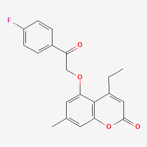 molecular formula C20H17FO4 B11157362 4-ethyl-5-[2-(4-fluorophenyl)-2-oxoethoxy]-7-methyl-2H-chromen-2-one CAS No. 307546-53-8