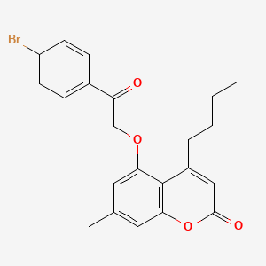 molecular formula C22H21BrO4 B11157365 5-[2-(4-bromophenyl)-2-oxoethoxy]-4-butyl-7-methyl-2H-chromen-2-one 