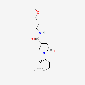 molecular formula C17H24N2O3 B11157374 1-(3,4-dimethylphenyl)-N-(3-methoxypropyl)-5-oxopyrrolidine-3-carboxamide 