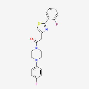 1-[4-(4-Fluorophenyl)piperazin-1-yl]-2-[2-(2-fluorophenyl)-1,3-thiazol-4-yl]ethanone