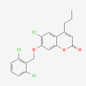 6-chloro-7-[(2,6-dichlorobenzyl)oxy]-4-propyl-2H-chromen-2-one