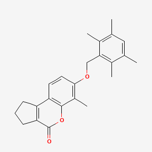 6-methyl-7-[(2,3,5,6-tetramethylbenzyl)oxy]-2,3-dihydrocyclopenta[c]chromen-4(1H)-one