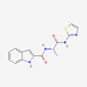 N-[(2S)-1-oxo-1-(1,3-thiazol-2-ylamino)propan-2-yl]-1H-indole-2-carboxamide