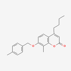 molecular formula C22H24O3 B11157397 4-butyl-8-methyl-7-[(4-methylbenzyl)oxy]-2H-chromen-2-one 